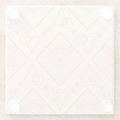 Dessous-de-verre En Verre Yeux en or rose : conception géométrique sans cout (Dos)