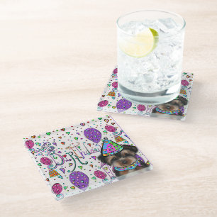 Dessous-de-verre En Verre Yorkie Poo