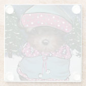 Dessous-de-verre En Verre Yorkie Poo (Dos)