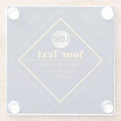 Dessous-de-verre En Verre Your Logo & Customizable Design Template (Dos)