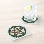 Dessous-de-verre En Verre Yuletide Pentacle (Incliné)