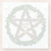Dessous-de-verre En Verre Yuletide Pentacle (Dos)