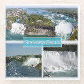 Dessous-de-verre En Verre zCA012 NIAGARA TOMBE du pont Rainbow, (Devant)