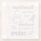 Dessous-de-verre En Verre Zebra awareness (Dos)