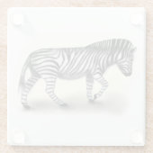 Dessous-de-verre En Verre "Zèbre" (Dos)