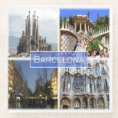 Dessous-de-verre En Verre zES010 BARCELONE, Espagne, Europe, (Devant)