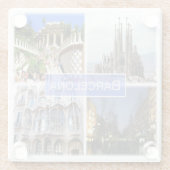 Dessous-de-verre En Verre zES010 BARCELONE, Espagne, Europe, (Dos)