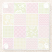 Dessous-de-verre En Verre Zigzag, Chevron, Pois, En vichy, Patchwork (Dos)
