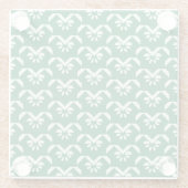 Dessous-de-verre En Verre Zigzag floral vert (Dos)