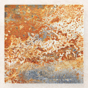 Dessous-de-verre En Verre zinc rouillé : arrière - plan de texture grunge.