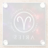 Dessous-de-verre En Verre Zodiaque occidental Starfield Aries Ram (Dos)