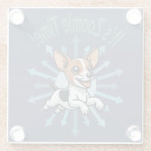 Dessous-de-verre En Verre Zoomie Time Rat Terrier (Dos)