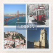 Dessous-de-verre En Verre zPT007 LISBON, Portugal, Europe, (Devant)