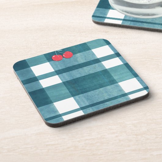 Dessous-de-verre En vichy vert (Côté gauche)