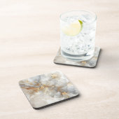 Dessous-de-verre encre d'alcool grise et blanche (Côté Droit)