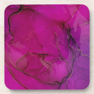Dessous-de-verre encre d'alcool pourpre