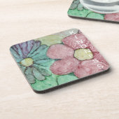 Dessous de verre "Encre fleurie 4" (Côté gauche)