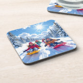 Dessous-de-verre Enfants Dormir Noël d'hiver (Côté gauche)