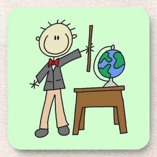 Dessous-de-verre Enseignant Avec Globe (Devant)