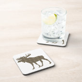 Dessous-de-verre Ensemble de 6 caissons d'orignal plaid (Côté Droit)