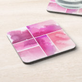 Dessous-de-verre Ensemble de l'abrégé sur 3 peints à la main (Côté gauche)