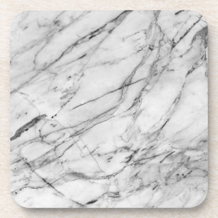 Dessous-de-verre Ensemble de marbre gris et blanc chic de dessous