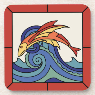 Dessous-de-verre Ensemble de mosaïques de Catalina Island des ann