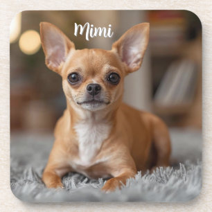 Dessous-de-verre Ensemble de pain personnalisé Tiny Chihuahua
