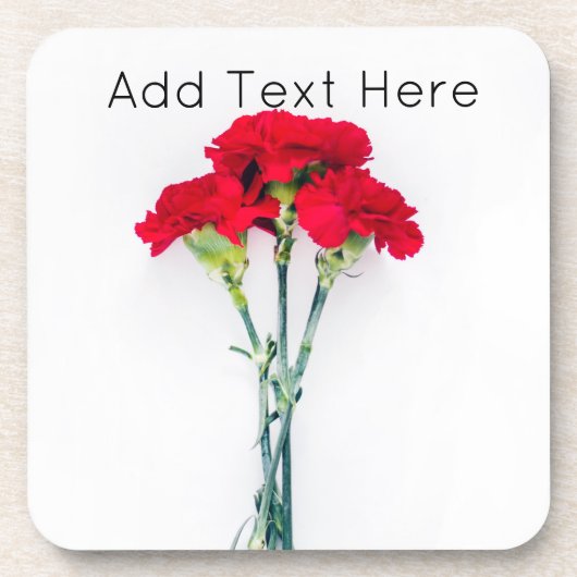 Dessous-de-verre Ensemble des oeillets rouges (Devant)