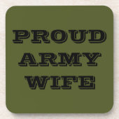 Dessous de verre Ensemble Fière épouse de l'armée (Devant)