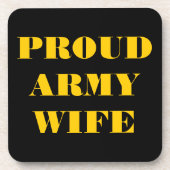 Dessous de verre Ensemble Fière épouse de l'armée (Devant)