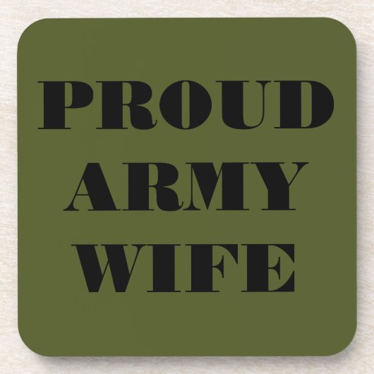 Dessous de verre Ensemble Fière épouse de l'armée (Devant)