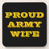 Dessous de verre Ensemble Fière épouse de l'armée (Devant)