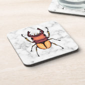 Dessous-de-verre Entomologie de l'art de l'insecte du scarabée (Côté gauche)