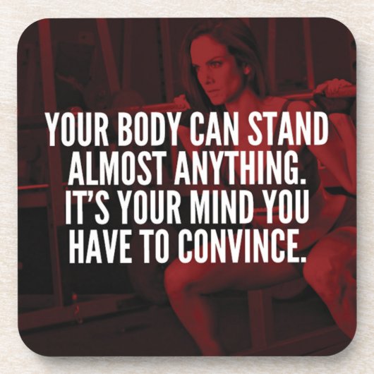 Dessous-de-verre Entraînement féminin Mots inspirants (Devant)