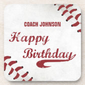 Dessous-de-verre Entraîneur Joyeux Anniversaire Grand Grunge Baseba (Devant)