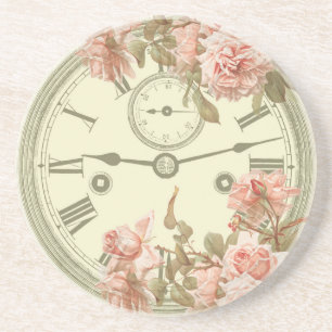 Dessous de verre Ephémère de l'horloge vintage et 