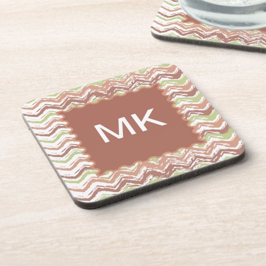 Dessous-de-verre Épice de scribble Chevron ZigZag (Côté gauche)