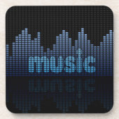 Dessous-de-verre Equalizer numérique Musique Wave Wall (Devant)