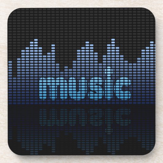 Dessous-de-verre Equalizer numérique Musique Wave Wall (Devant)