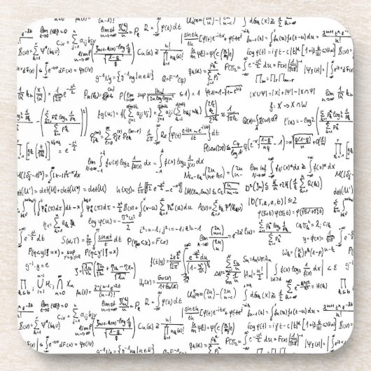 Dessous-de-verre Équations //de maths écrites par main (Devant)