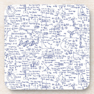 Dessous-de-verre Équations de physique dans le stylo bleu //