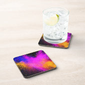 Dessous-de-verre Éruption colorée en poudre (Côté Droit)