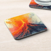 Dessous-de-verre Éruption volcanique : puissance brute (Côté gauche)