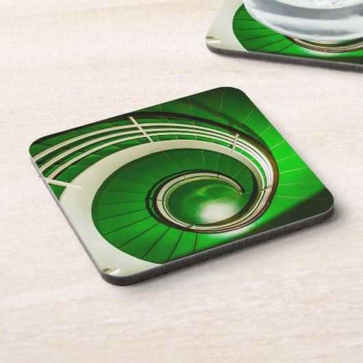 Dessous-de-verre Escalier vert circulaire (Côté gauche)