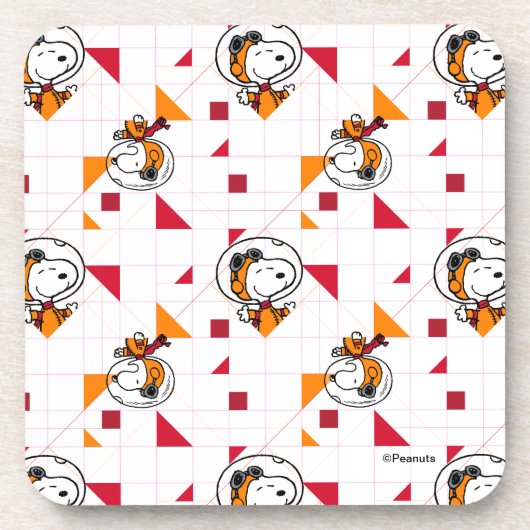 Dessous-de-verre ESPACE | Snoopy Space Suit Motif blanc (Devant)