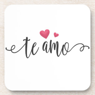 Dessous-de-verre Espagnol Te Amo I Love You Valentine DESSOUS DE