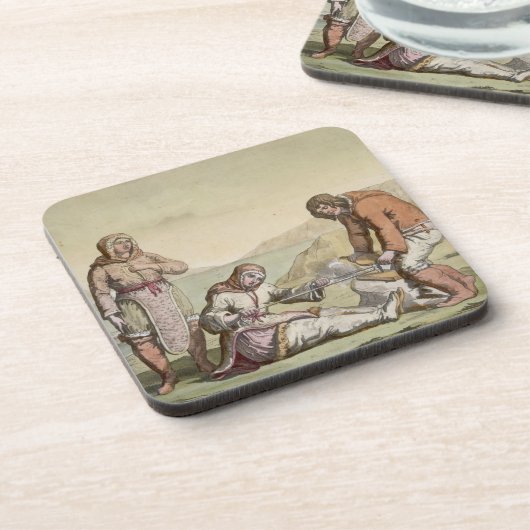 Dessous-de-verre Esquimaux, 1817 (gravure de couleur) (Côté gauche)