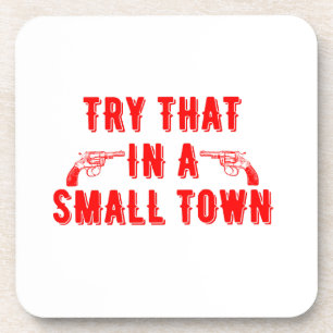 Dessous-de-verre Essayer Dans Une Petite Ville