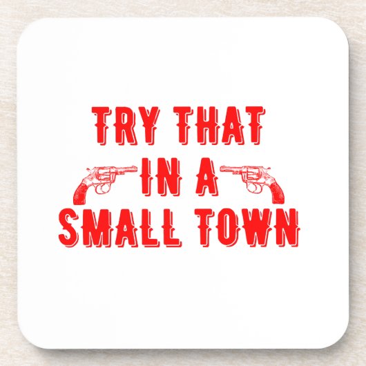 Dessous-de-verre Essayer Dans Une Petite Ville (Devant)